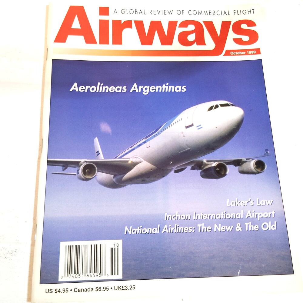 Airways Magazine October 1999 - Global Review of Commercial Flight - Blue/White